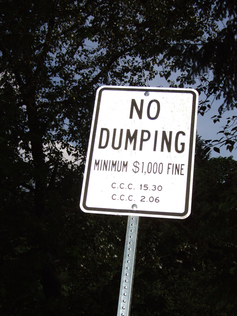 no dumping