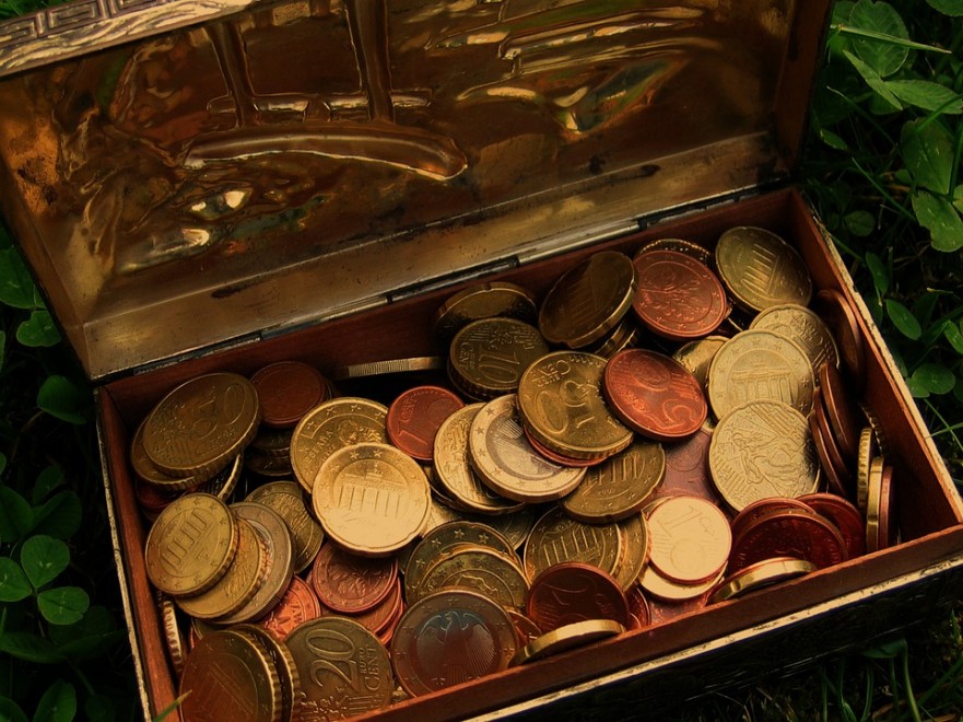 Money Treasure Cash Treasure Chest Coins Euro