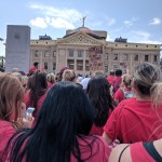 Feeling the togetherness at the Capital in a sea of red