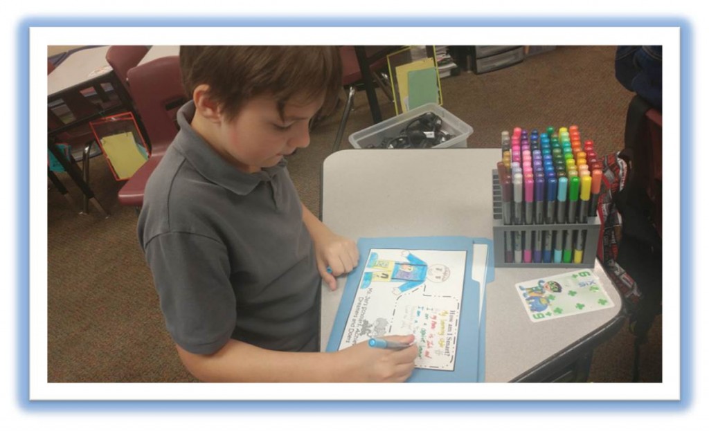 This is Zach. He is one of my insightful scholars. He took the Colors Personality Test and discovered he was a "True Blue" like me. Zach learns through "creative" thinking,  meaning he learns through creating, inventing, discovering, exploring, supposing, and imagining. He is also Music and Math Smart based on Gardner’s Multiple Intelligence Test. 