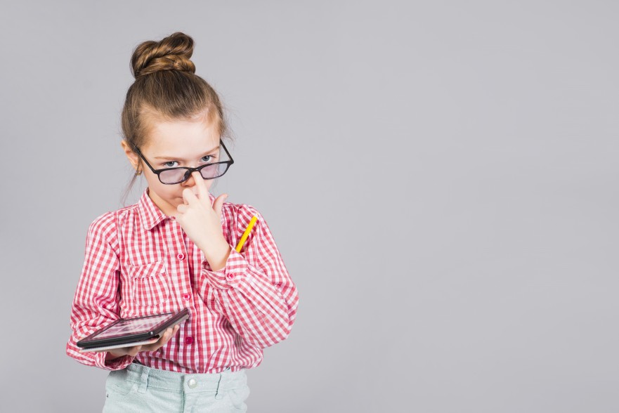 cute-girl-glasses-standing-with-tablet